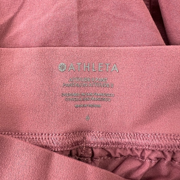 ATHLETA Attitude II Mid Rise Jogger Pant in Dusty Rose Pink, size 6 - Picture 6 of 11